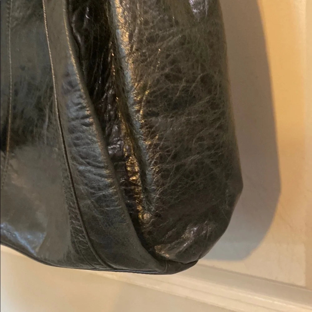 Stefanel Black Leather Shoulder Bag